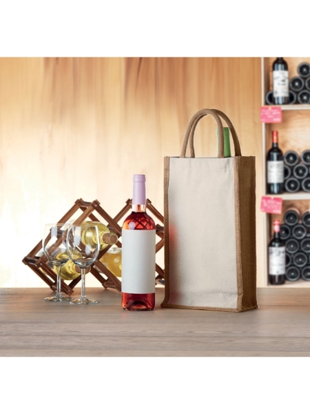 Borsa porta vino personalizzata Campo di Vino Duo