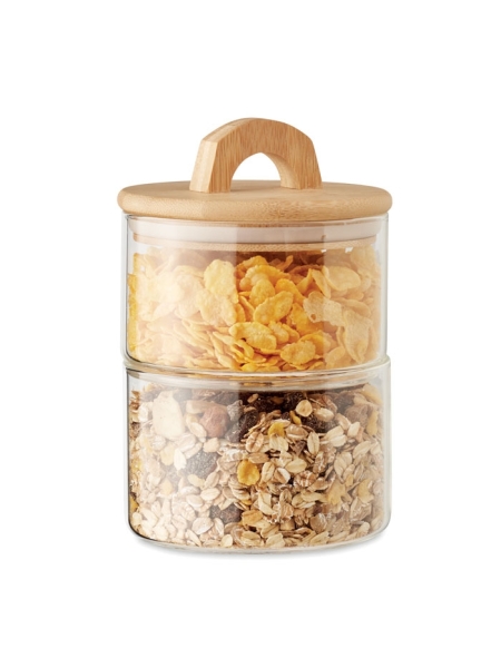 Barattolo con doppio scomparto personalizzato Boropot 1000 ml