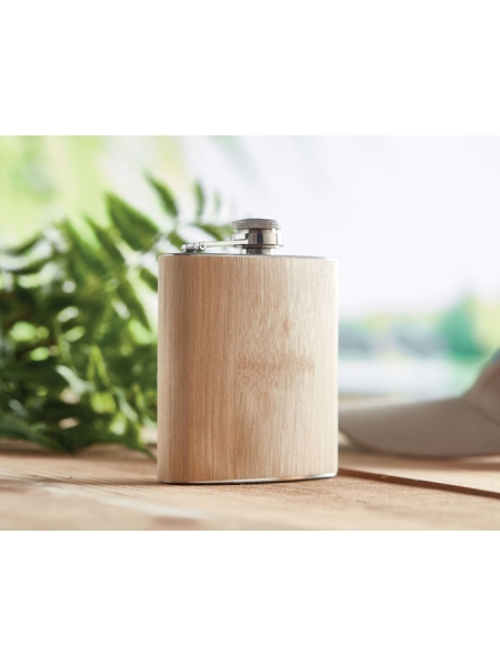Fiaschetta per liquori in bamboo personalizzata Hiphip 175 ml