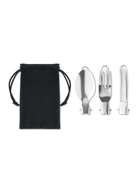 Posate campeggio set da 3 pezzi personalizzato Stapi