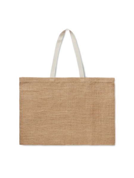 Shopper personalizzate in juta laminata Fulla 55x39 cm