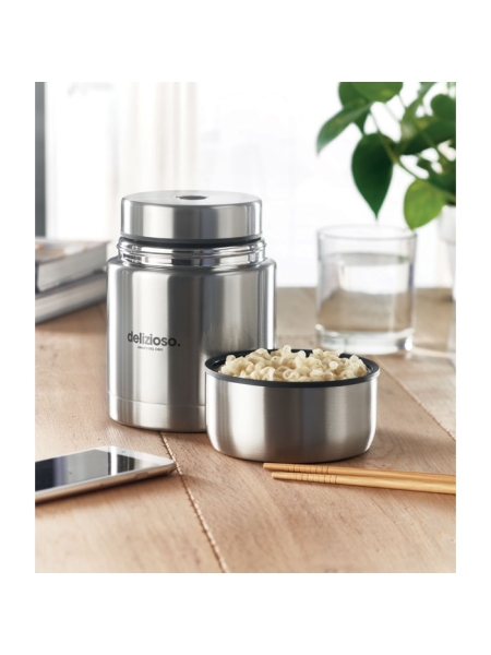 Barattolo termico portapranzo in acciaio inox personalizzato Chiniwa 800 ml
