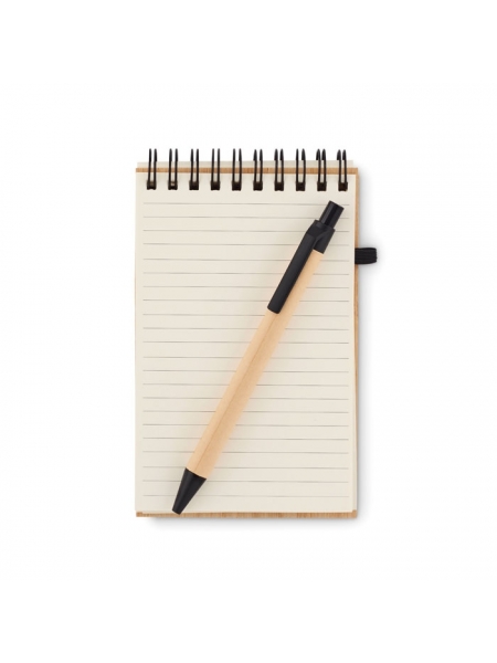 Quaderno ad anelli formato A6 in bamboo Sonorabam