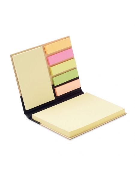 Foglietti adesivi in set personalizzabile con copertina in bamboo