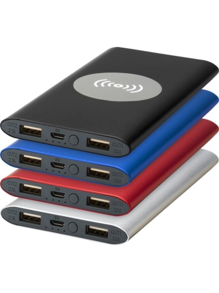  Sottile powerbank da 8000 mAh in metallo