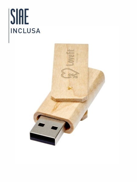 Penna usb legno personalizzabile Rotate