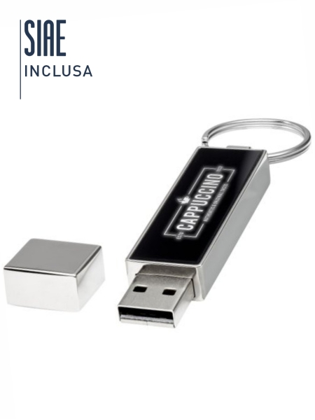 USB pen drive rettangolare personalizzata con logo luminoso