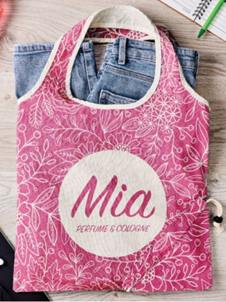Shopper pieghevole 38 x 50 cm in cotone