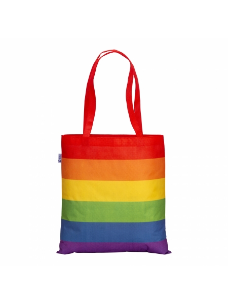 Shopper personalizzate arcobaleno in R-Pet 38x42 cm