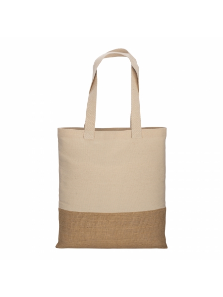 Shopper personalizzate in cotone con base juta 38x42 cm