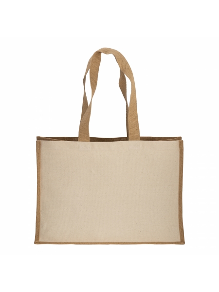 Shopper personalizzate in cotone 280 g/m2 e juta 50x35x22 cm