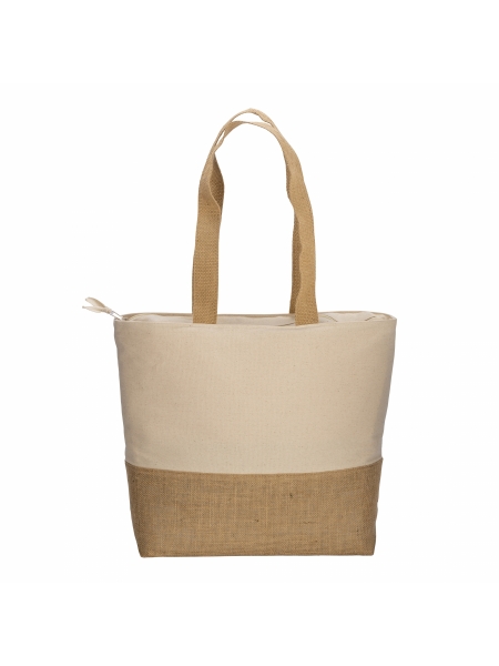 Shopper personalizzate in cotone e base in juta 50x38x16 cm