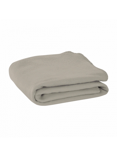 Coperta in pile grigio con nome ricamato