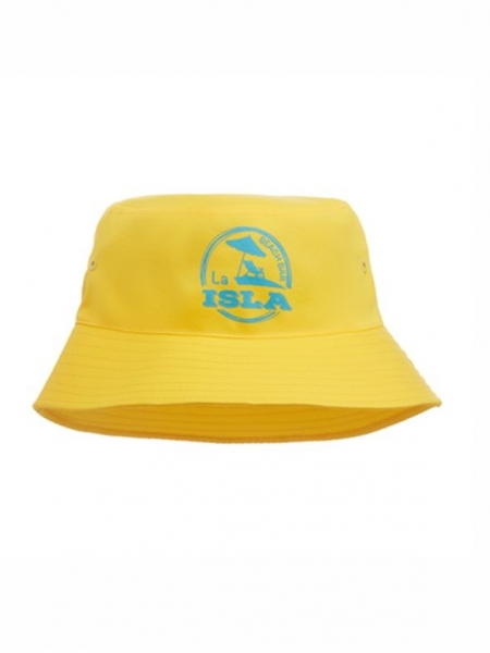 Cappello da pescatore giallo personalizzabile