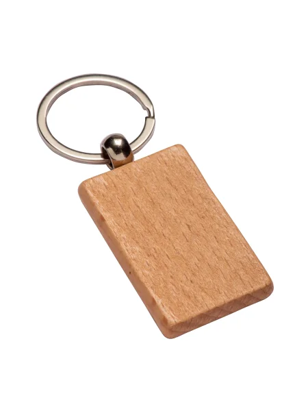 Portachiavi Rectangular Wood con logo