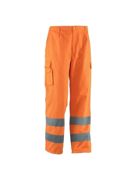 Pantaloni arancioni da lavoro alta visibilità Just Safety