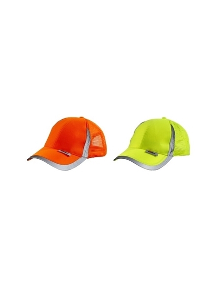 Cappellino alta visibilità da lavoro stile baseball personalizzabile