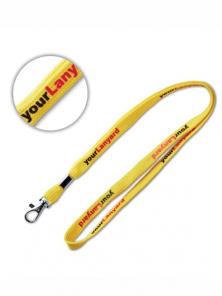 Lanyard porta badge tubolare con morsetto in metallo