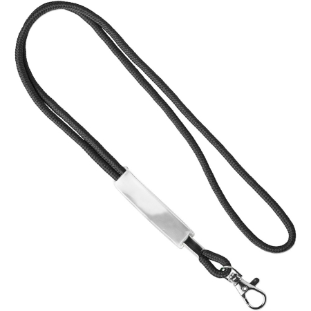 Lanyard tubolare con logo personalizzato su etichetta in PVC