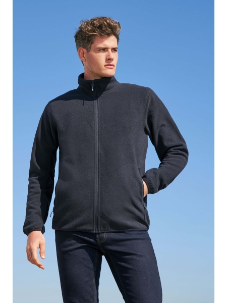 Pile uomo full zip da personalizzare Sol's Factor