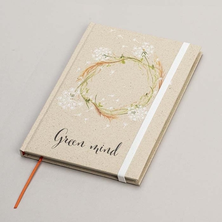 Notebook ecologico con carta in fibra d'erba