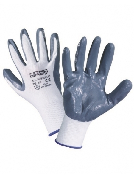 Guanti spalmati in nitrile grigio