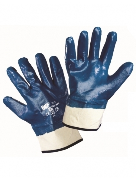 Guanti NBR spalmati in nitrile con manichetta in tela