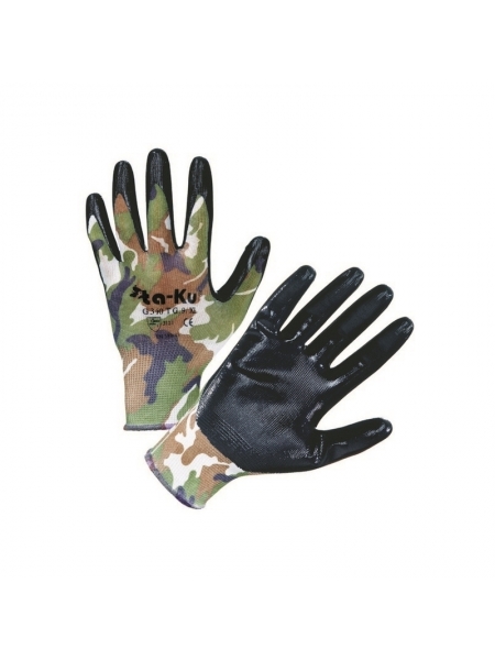 Guanti Camouflage spalmati in nitrile