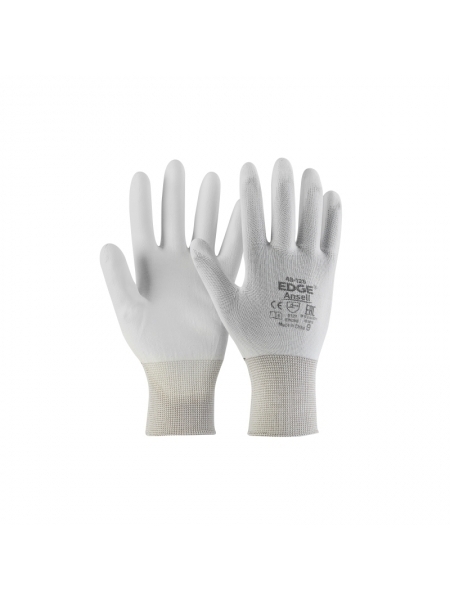 Guanti Ansell Edge in poliestere spalmati in poliuretano bianco