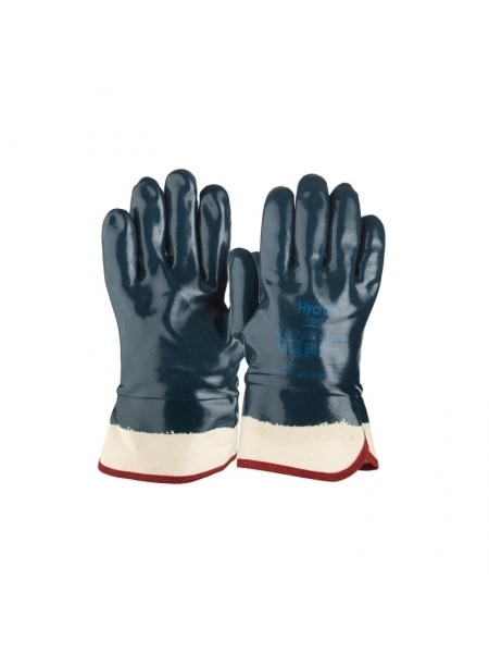 Guanti Ansell Hycron spalmati in nitrile interamente con manichetta