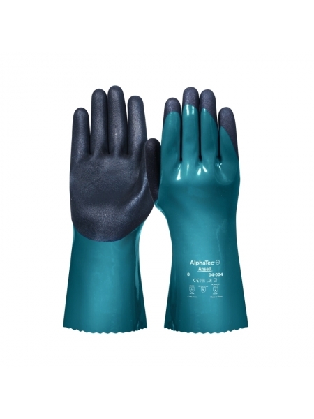 Guanti Ansell Alphatec in cotone spalmati in PVC/Nitrile