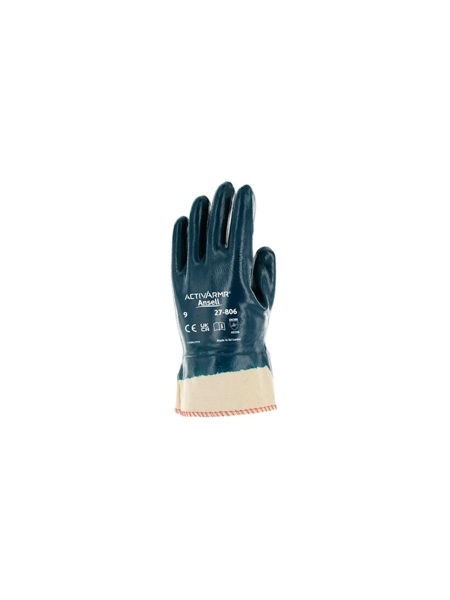 Guanti lavoro Ansell Nitrotough in cotone e nitrile con dorso coperto