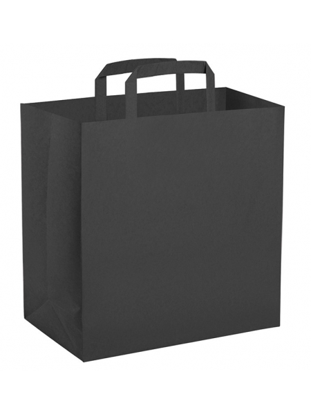 Sacchetto per alimenti take-away in carta kraft Black 32 x 22 x 33