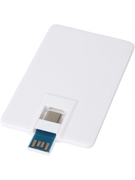 Chiavetta USB 3.0 con porta Tipo-C e USB-A Duo slim personalizzata Card 64 GB