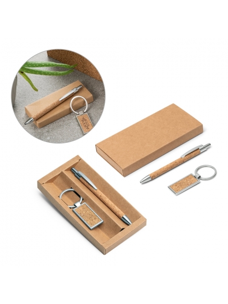 Penna e portachiavi personalizzabili set