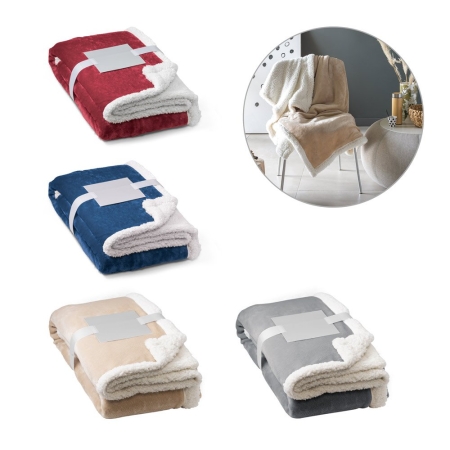 Coperta in pile personalizzata Heiden con fodera in sherpa