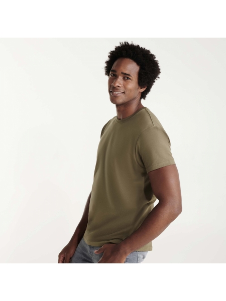 T shirt logo promozionale da uomo in cotone Stafford