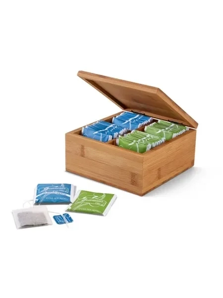 Scatole da the in bamboo personalizzate Arnica