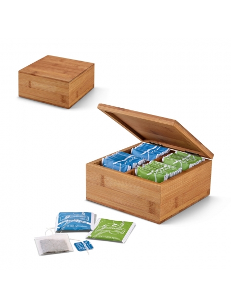 Scatole da the in bamboo personalizzate Arnica