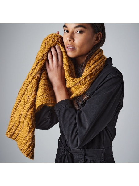 Sciarpa Cable Knit Melange Scarf Beechfield