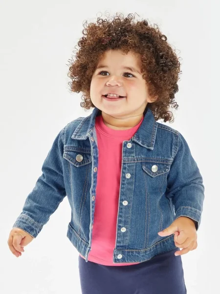 Giubbotto di jeans personalizzabile BabyBugz Baby Rocks Denim Jacket
