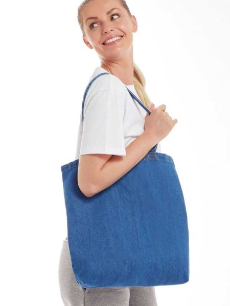 Shopper in cotone organico personalizzata Mantis Denim Tote Bag