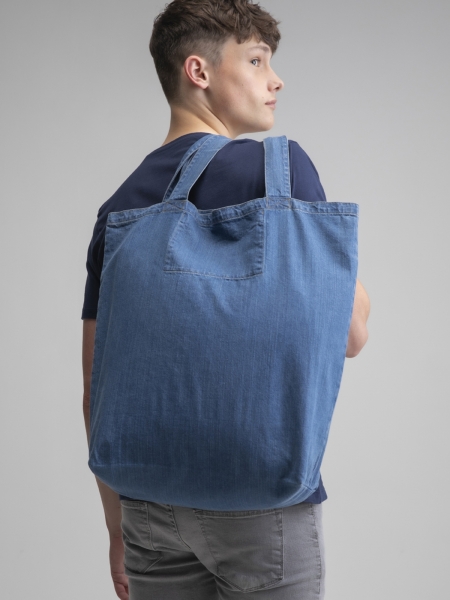 Shopper in cotone organico personalizzata Mantis Denim Shopper