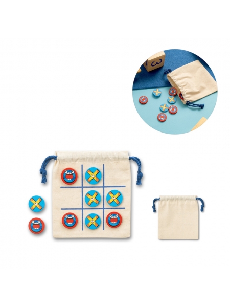 Gioco del tris con pedine in legno personalizzato Crosses
