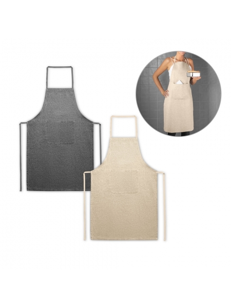 Grembiule bistrot cotone riciclato personalizzato Zimbro
