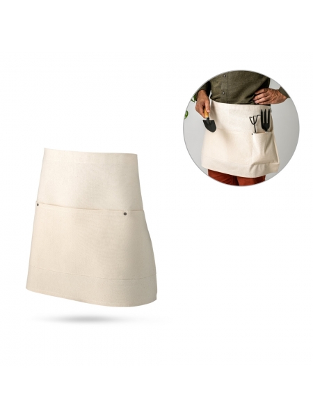 Grembiule corto con tasche personalizzato Chicory