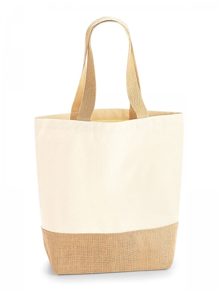 Shopper personalizzate in cotone e juta 24x41x13 cm