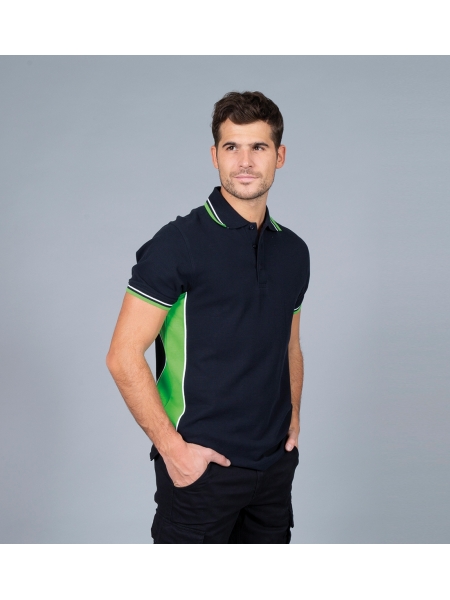 Polo da uomo a manica corta in cotone Ankara
