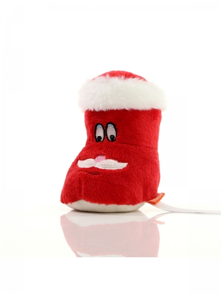 Peluche a forma di stivale natalizio personalizzato MBW Schmoozies® Santa's boots