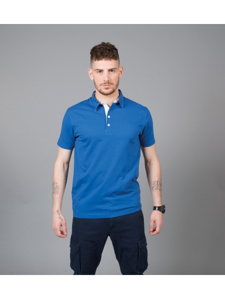 Polo uomo manica corta 100% in cotone Jersey